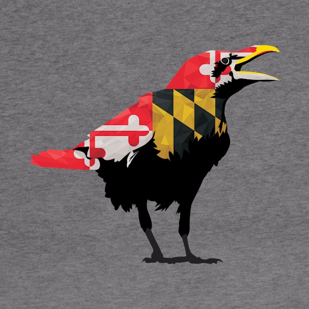 Maryland Flag Raven by polliadesign